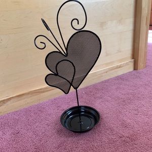 Heart shaped earring and jewelry tree